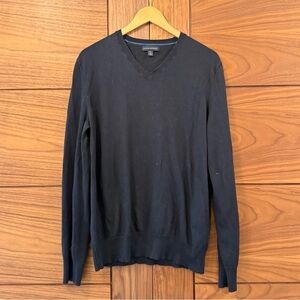 Banana Republic Men's EUC Navy V-Neck Silk Cashmere Sweater - Sz L Tall
